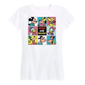 Women's - Disney - Mickey and Friends Grid Short Sleeve Graphic T-Shirt - 1 of 4