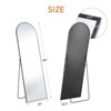 FONTOI Floor Standing Mirror with Stand&Arched Top, Wall Mirror, Mirror, Makeup Mirror for Bedroom Cloakroom Entryway, Black, 13.7"*64"*21" - 3 of 4