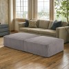 GYIIYUO 40"*30" Giant Square Upholstered Ottoman, Set of 2 - 4 of 4