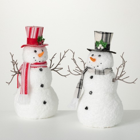 60 Pcs Snowman Hats for Crafts 4 Inch Snowman Hat Ornaments