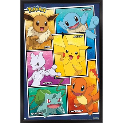 Trends International Pokémon - Group Collage Framed Wall Poster Prints ...