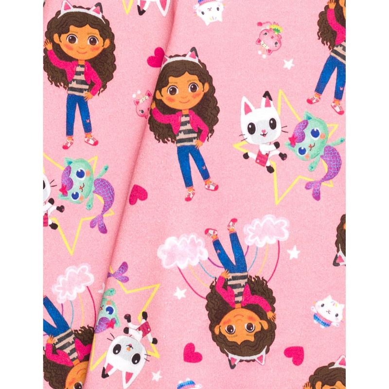 Dreamworks Gabby's Dollhouse Pandy Paws Cakey Cat MerCat Girls French Terry Skater Dress Little Kid to Big Kid, 3 of 6