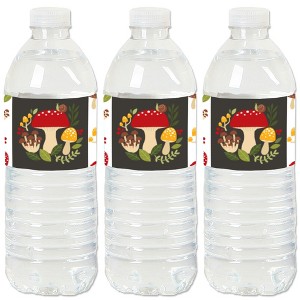 Big Dot of Happiness Wild Mushrooms - Red Toadstool Party Water Bottle Sticker Labels - Set of 20 - 1 of 4