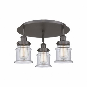 Canton - 3 Light Flush Mount In Industrial Style-9 Inches Tall and 17 Inches Wide - 1 of 1