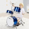 Infans 13 Inch 3-Piece Kids Junior Beginner Drum Set w/Tom Snare Bass Drum Blue - 2 of 4