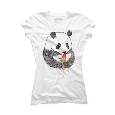 Junior's Design By Humans Pandas Love Ice Cream By radiomode T-Shirt