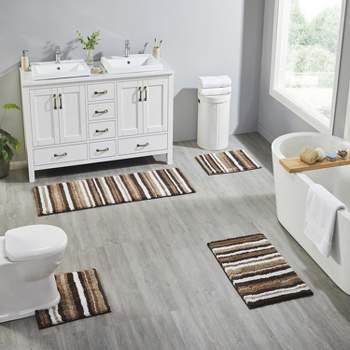 Griffie Collection 100% Polyester Tufted 4 Piece Bath Rug Set - Better Trends