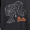 Women's - Barbie - Web Head Lightweight French Terry Wide Neck Long Sleeve Shirt - 2 of 4