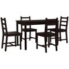Okak 5-Piece Modern Style Dining Table Set & Flated Back Chairs for Kitchen,Dining Room,Vintage Dinette Set with Solid Wood Frame - 4 of 4