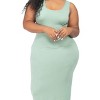 Slickblue Plus Size Solid Maxi Dress for Women, Sleeveless Stretch Jersey Knit, Casual Fit, 14 Colors Options, Size 1XL-3XL - 3 of 4