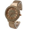 OLIVIA PRATT RHINESTONE BEZEL CENTER SPARKLE CUFF WATCH - 3 of 4