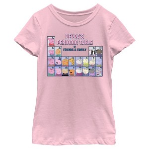 Girl's Peppa Pig Periodic Table of Friends & Family T-Shirt - 1 of 4