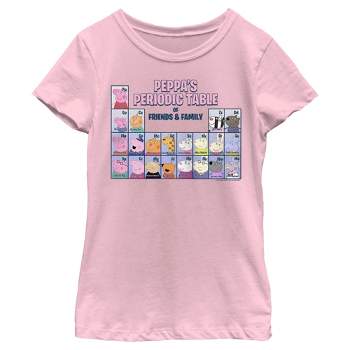 Girl's Peppa Pig Periodic Table of Friends & Family T-Shirt