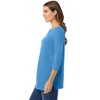 Woman Within Perfect Three-Quarter Sleeve Boatneck Tee - 4 of 4
