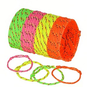 ArtCreativity Bulk Neon Adjustable Friendship Bracelets (Pack of 144) - 1 of 4