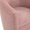 Fabric Swivel Accent Chair with Dacron-Wrapped Cushion, Wrap-Around Seat, and 360-Degree Swivel - 4 of 4
