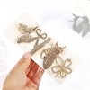 Unique Bargains Girl's Simple Cute Style Metal Hair Clips Gold Tone 1 Set of 5 Pcs - 2 of 4