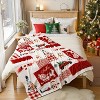 Lomsoe Christmas Throw Blanket, Holiday Christmas Reindeer Santa Claus Soft Flannel Blanket, Warm Cozy Winter Throw Blanket. - 2 of 4