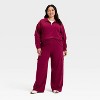 Women's High-Rise Straight Leg French Terry Cargo Sweatpants - Ava & Viv™ - 3 of 3
