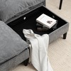 NicBex Convertible Loveseat Sofa Small Couch with Removable Storage Ottomans,Upholstered Sleeper Sofa for Living Room,Bedroom,Office - 3 of 4