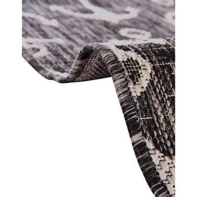 Charcoal 6' x 9' Easy-Care Outdoor Rectangular Rug