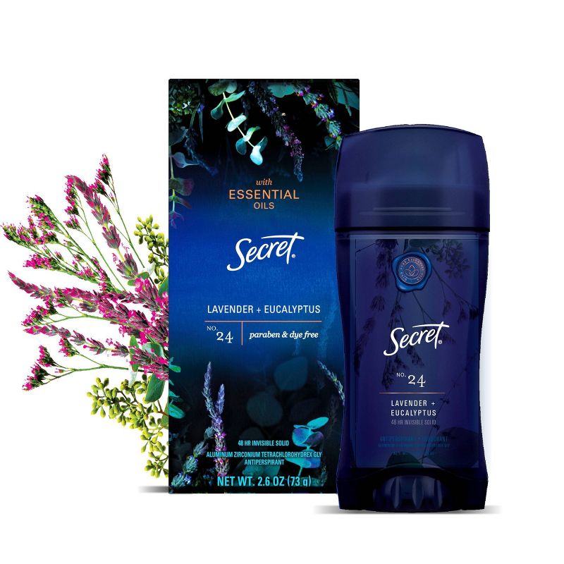 Secret Essential Oils Invisible Solid Antiperspirant &#38; Deodorant Lavender and Eucalyptus - 2.6oz, 5 of 8