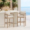 Christopher Knight Home Maisie Rustic Acacia Wood Outdoor Barstools with Cushions (Set of 2) - 2 of 4
