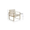 CAVINAS Velvet Accent Chair with Mid-Height Backrest and Metal Arms and Legs,Upholstered Living Room Chairs,Reading Chairs for Living Room - 3 of 4