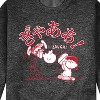 Men's - Peanuts - Charlie Brown and Lucy Football Aaugh Graphic Fleece Sweatshirt - 2 of 4