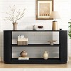 ORRD Mirod Modern Console Table, Slim Entryway Table with Shelf and Wood Grain Finish - 2 of 4