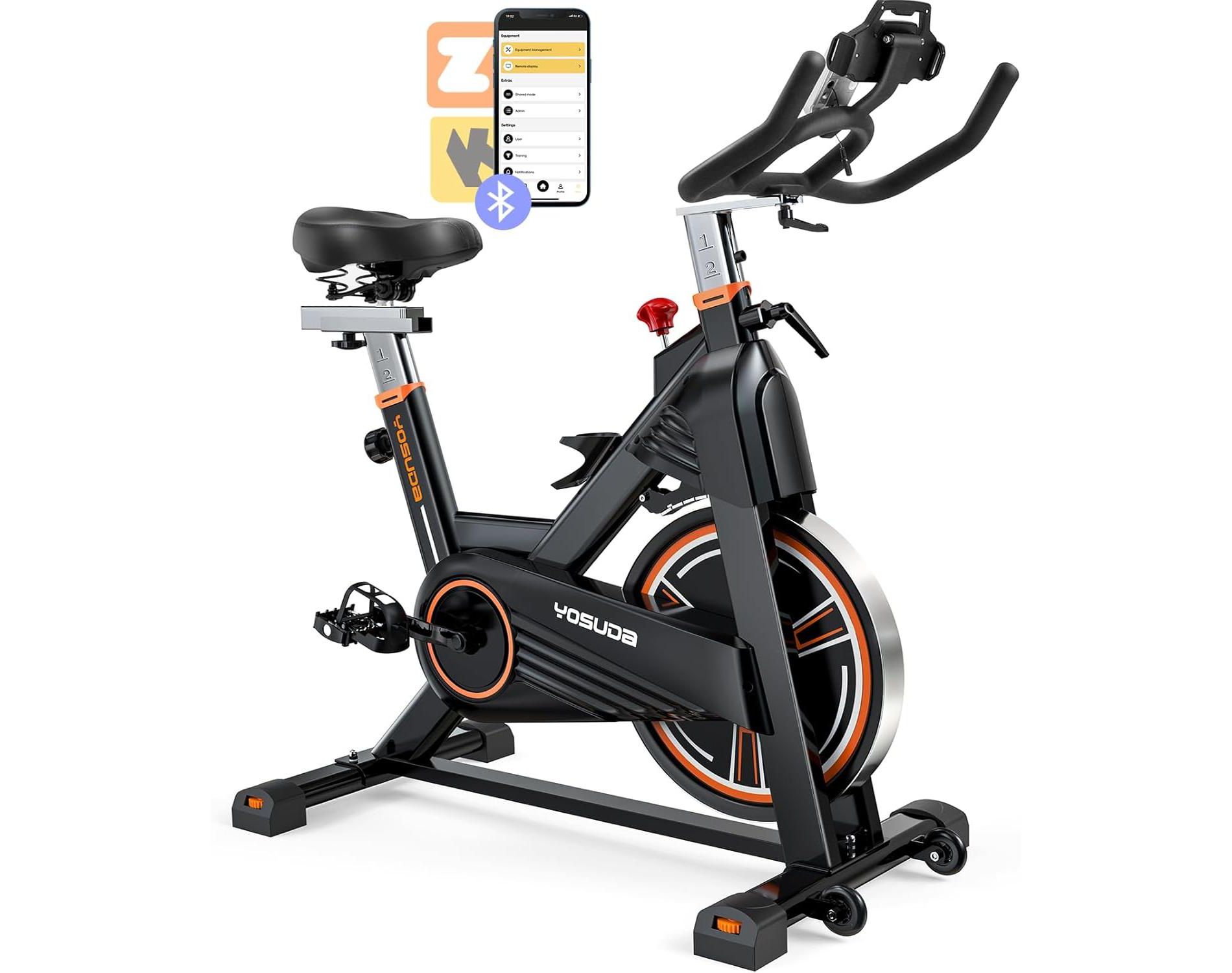 YOSUDA PRO Magnetic Exercise Bike 350 lbs Weight Capacity - Indoor Cycling Bike Stationary with Comfortable Seat Cushion, Silent Belt Drive