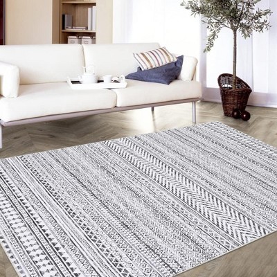 Bedroom Carpet, Indoor Bohemian Style Carpet, Soft Non-Slip, Machine Washable, Bedroom/Office/Living Room/Dining Room Soft Decorative Carpet