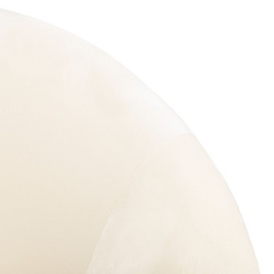 Luxurious Off-White Velvet Barrel Accent Chair with Gold Legs