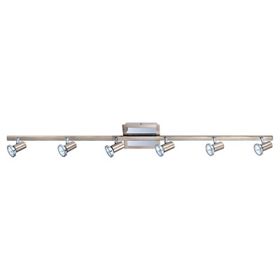 Rotello - 6 Ceiling Track Light 45.5" Long Matte Nickel & Chrome - Eglo