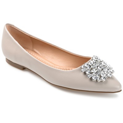 Journee Collection Womens Renzo Slip On Pointed Toe Ballet Flats
