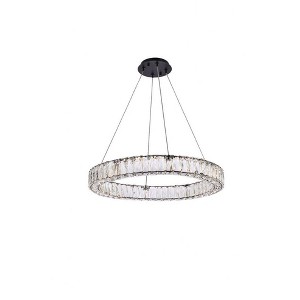 Elegant Lighting Monroe 1 - Light Pendant in  Black - 1 of 4