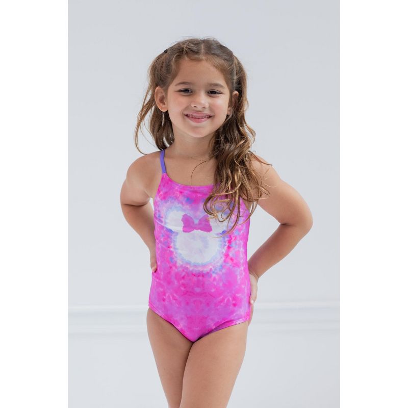 Disney Minnie Mouse Girls One Piece Bathing Suit Toddler, 2 of 7