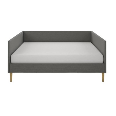 Queen Fabio Mid-Century Daybed Queen Gray Linen - Room & Joy