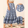 INSPIRE CHIC Women's Summer Floral Boho Tassels Elastic Waist Casual Maxi Skirts - 2 of 4
