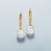 Ross-Simons 4.00 ct. t.w. CZ Drop Earrings in 14kt Yellow Gold - 3 of 4