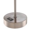 360 Lighting Justin Modern Accent Table Lamps 18" High Set of 2 Silver with USB Charging Port and Table Top Dimmers White Shade for Bedroom Home Desk - 4 of 4