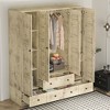 Famapy 4-Doors Armoire With Hanging Rod and 5 Drawers - 3 of 4
