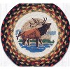 Earth Rugs Winter Elk Printed Round Trivet – 10"x10" Braided Jute Hot Pad - 3 of 3