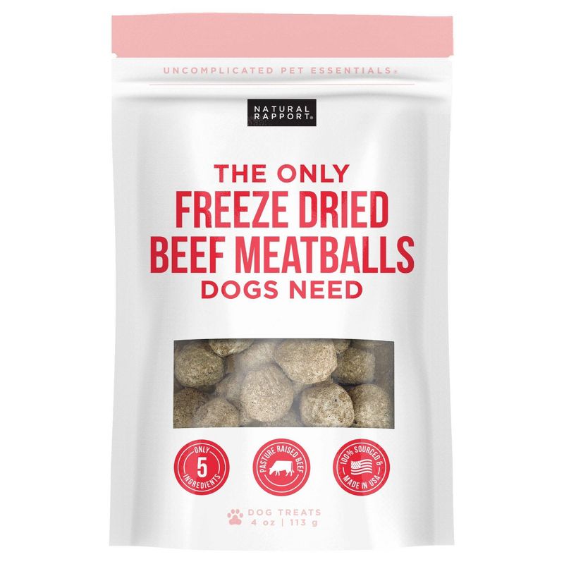 Natural Rapport The Only Freeze Dried Meatballs Dog Treats - 4oz, 1 of 10
