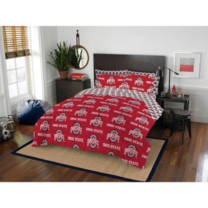 NCAA Rotary Ohio State Buckeyes 7 PC Full Bed In Bag Set - 1 of 3