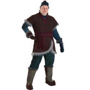 HalloweenCostumes.com Men's Frozen Kristoff Plus Size Costume | Officially Licensed Disney Outfit With Pants And Tunic,  Thermal Shirt - 1 of 4
