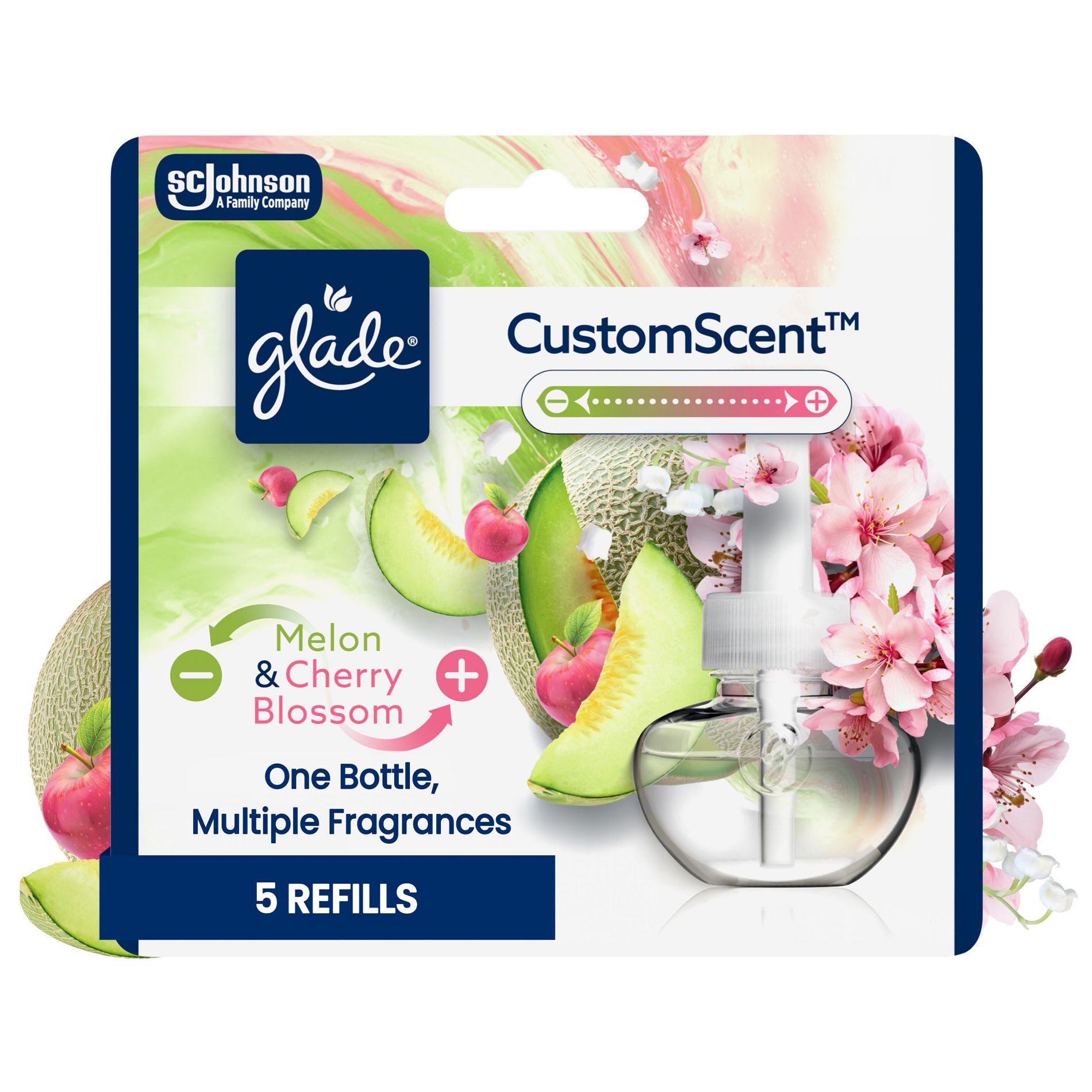 Glade PlugIns Scented Oils - Melon & Cherry Blossom - 5ct/3.35oz