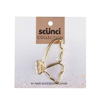 scunci Collection Fashion Butterfly Hair Claw Clip - Gold