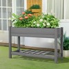Hyleory 45 in. x 18 in. x 29 in. Outdoor Planter, 2-Tier HDPE Raised Garden Bed - 2 of 4