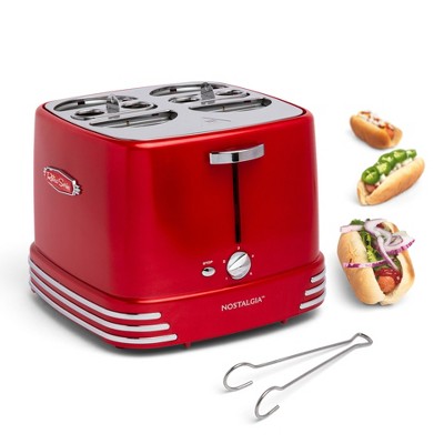 Nostalgia Rhdt800retrored 4 Hot Dogs & Buns Pop-up Toaster : Target